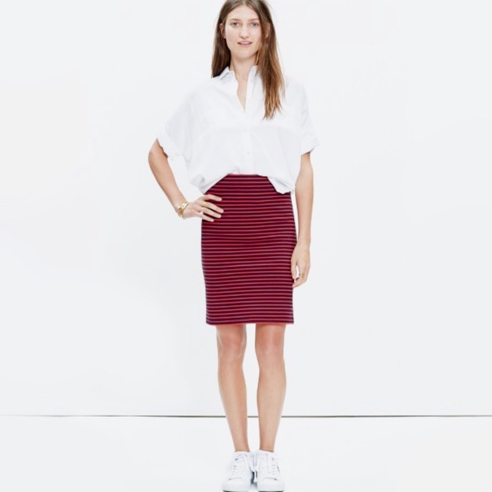 Madewell City Skirt in Sailor Stripe - Small